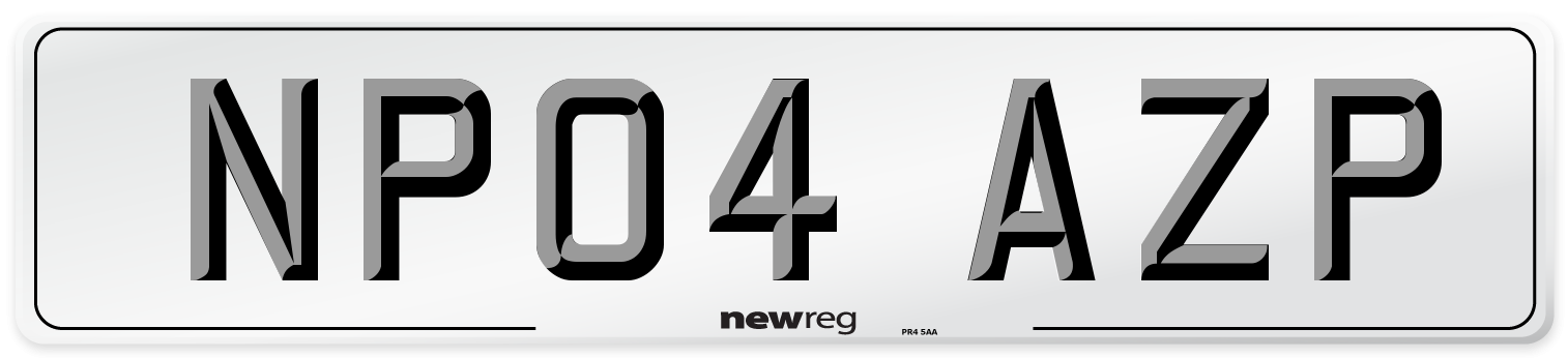 NP04 AZP Number Plate from New Reg